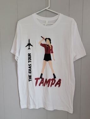 Taylor Swift The Eras Tour Large White Short Sleeve T-Shirt